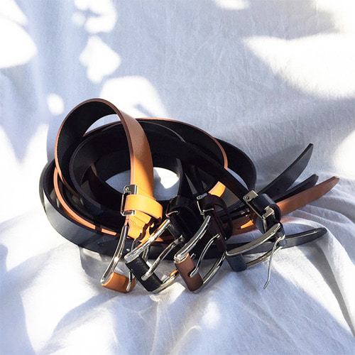 Leather buckle belt (4color)